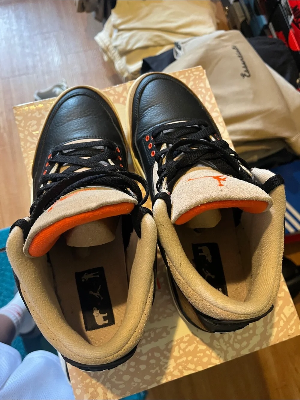 Nike Air Jordan Retro 3 Black Brown Tan Sneakers